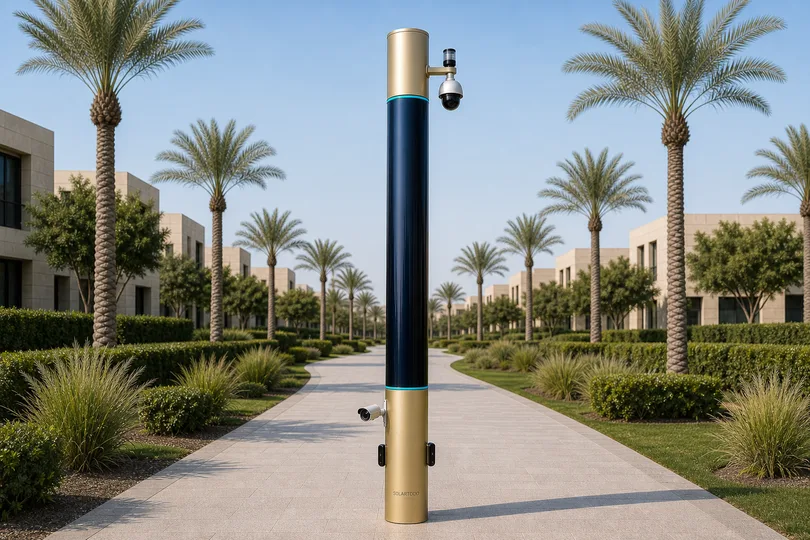 SOLARTODO solar physical AI city edge node — product render