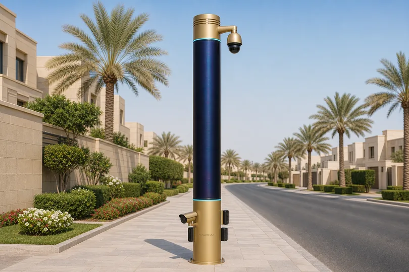 SOLARTODO solar physical AI city edge node — product render