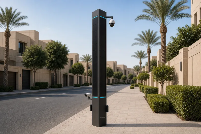 SOLARTODO solar physical AI city edge node — product render