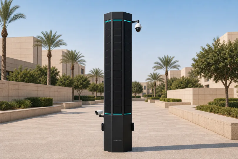 SOLARTODO solar physical AI city edge node — product render
