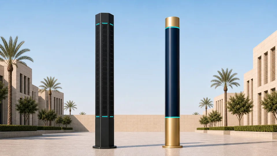 SOLARTODO solar physical AI city edge node — product render